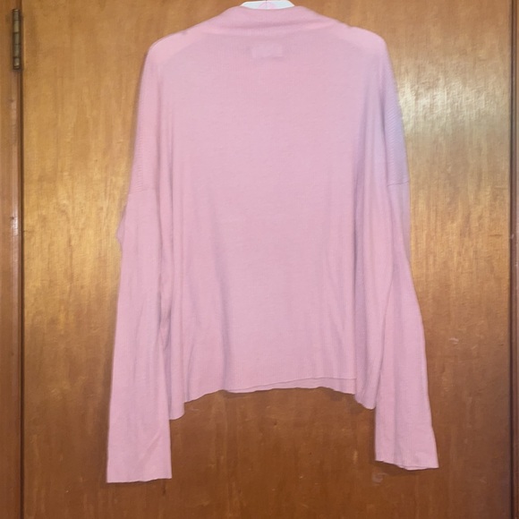 •LUCKY BRAND•PINK MOCK NECK RIBBED LONG SLEEVE TOP SIZE MEDIUM EUC - Picture 4 of 5